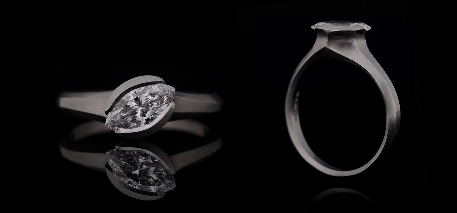 arris ring platinum white marquise diamond 0.70ct