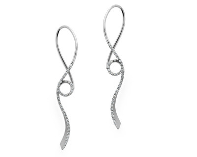 18 carat white gold and diamond earrings