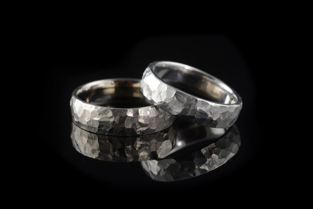 White gold and platinum rings